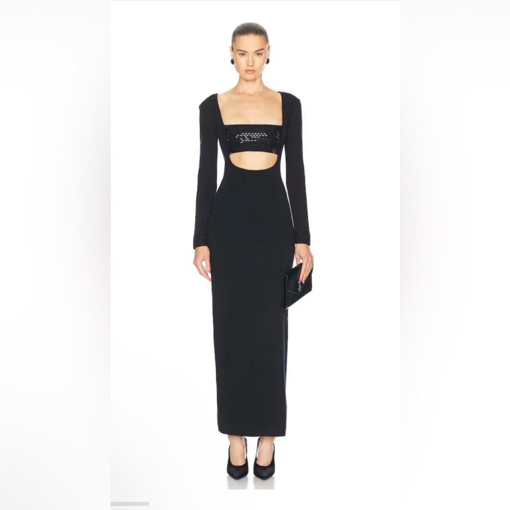Retrofete Raelle Embellished Knit Long Sleeve Dress
